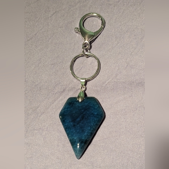 Other - Stunning darker blue stone keychain/purse charm NWOT